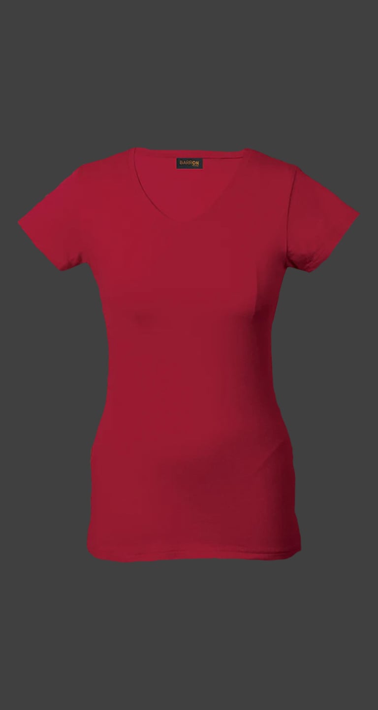 170g Ladies Slim Fit V-Neck T-Shirt